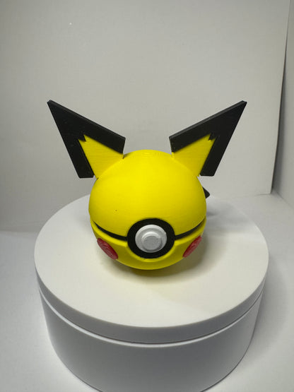 Mini Pichu Themed Ball, 3D Printed, Collectable