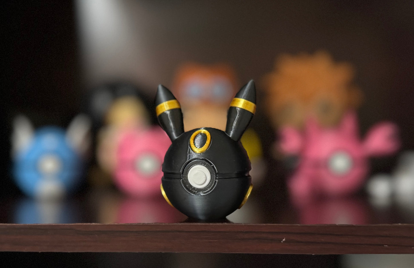 Mini Umbreon Themed ball, 3D Printed, Collectable