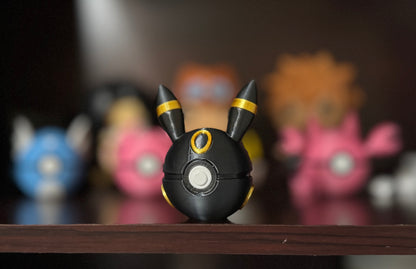 Mini Umbreon Themed ball, 3D Printed, Collectable
