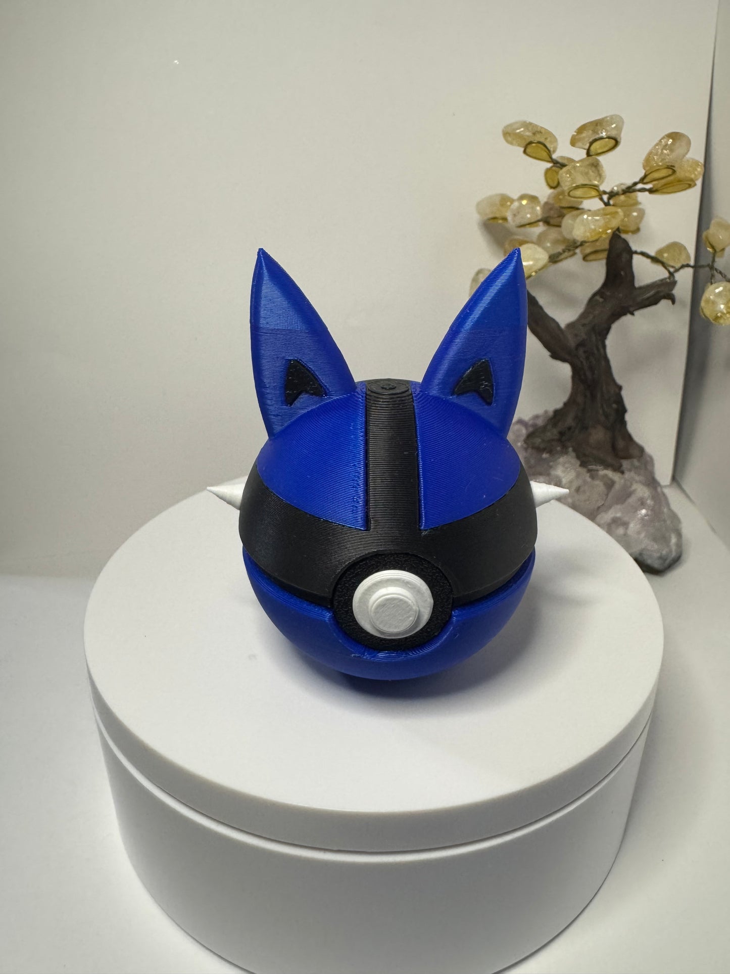 Mini Lucario Themed Ball, 3D Printed, Collectable