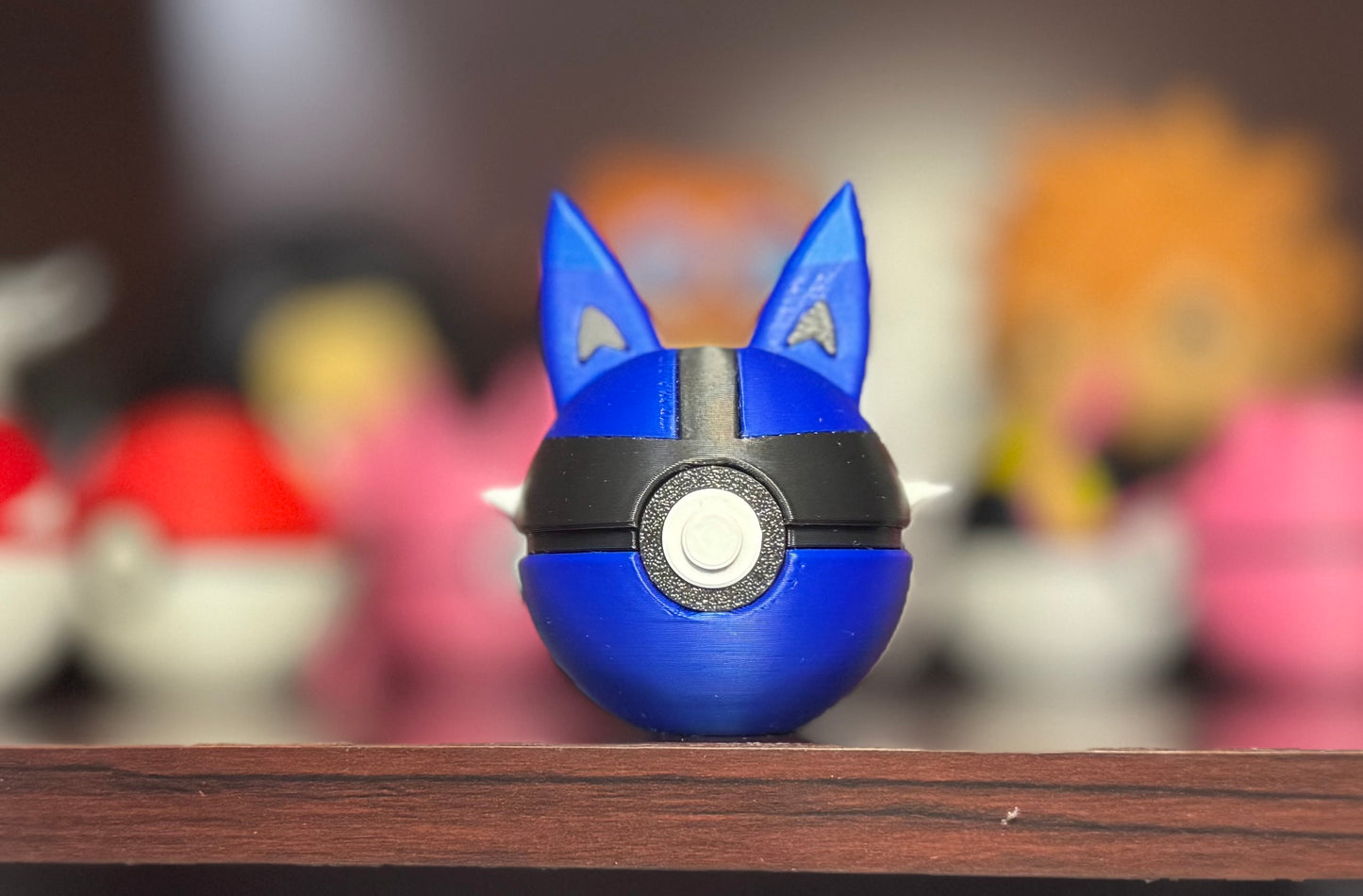 Mini Lucario Themed Ball, 3D Printed, Collectable