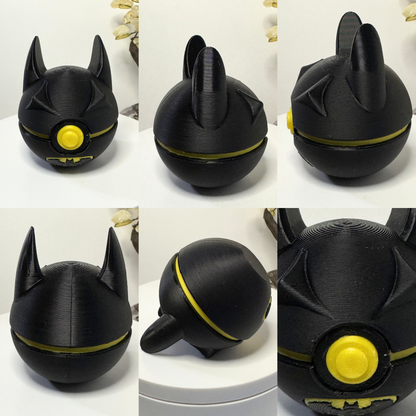 Mini Batman Themed Ball, 3D Printed, Collectable