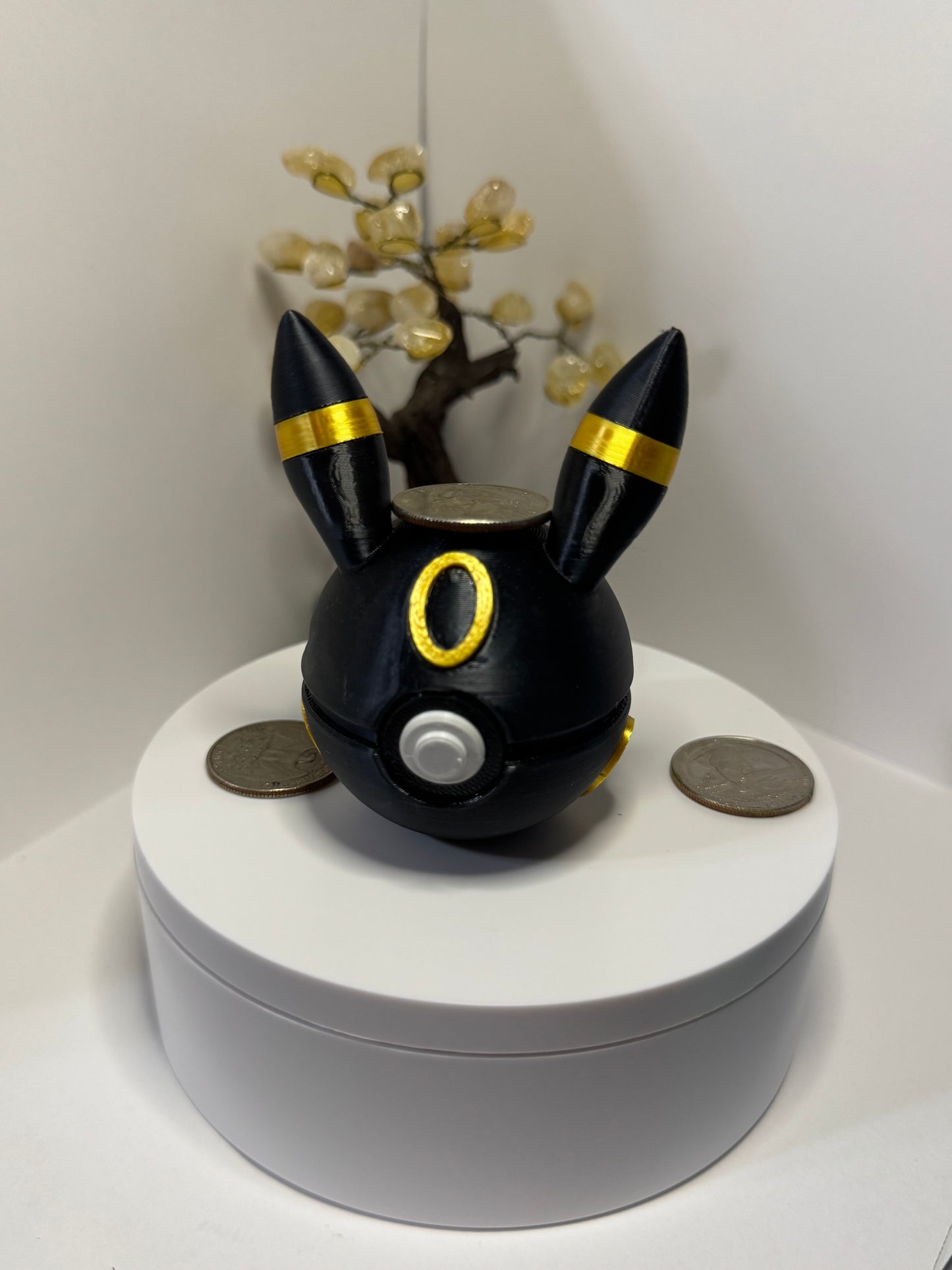 Mini Umbreon Themed ball, 3D Printed, Collectable