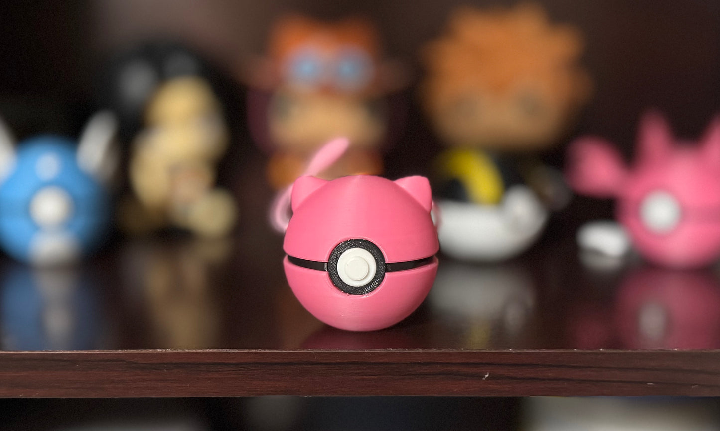 Mini Mew Themed Ball, 3D Printed, Collectable