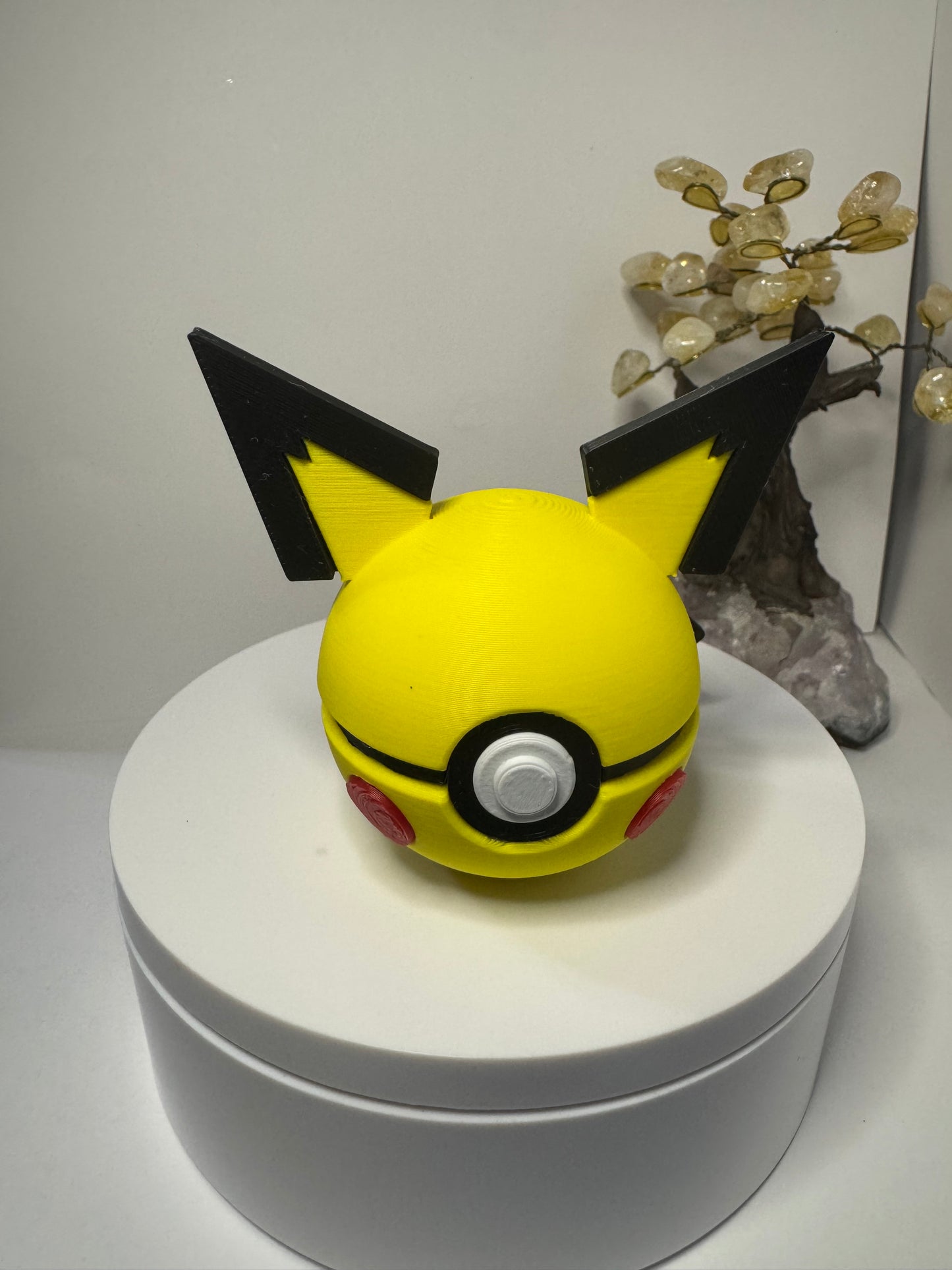 Mini Pichu Themed Ball, 3D Printed, Collectable
