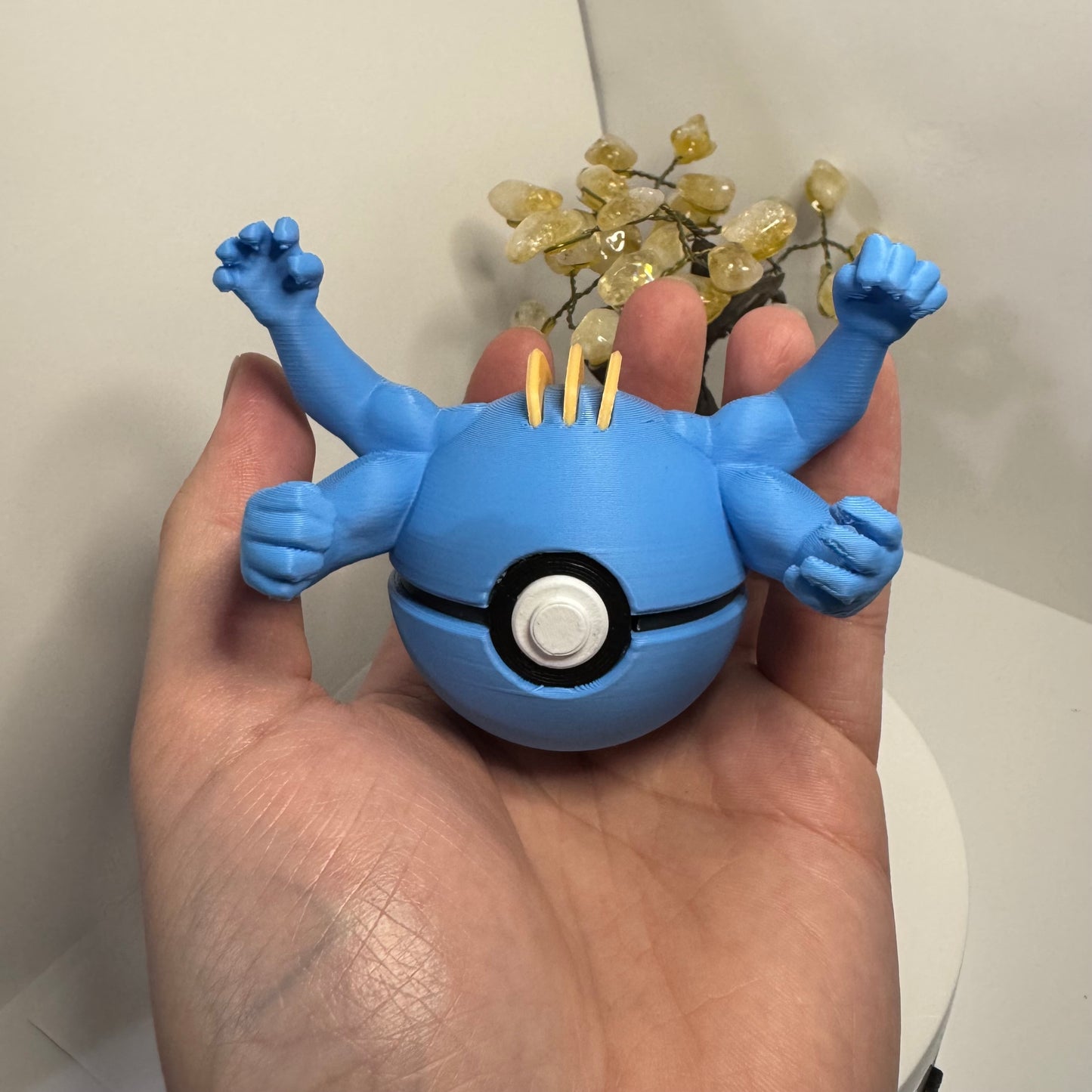 Mini Machamp Themed Ball, 3D Printed, Collectable