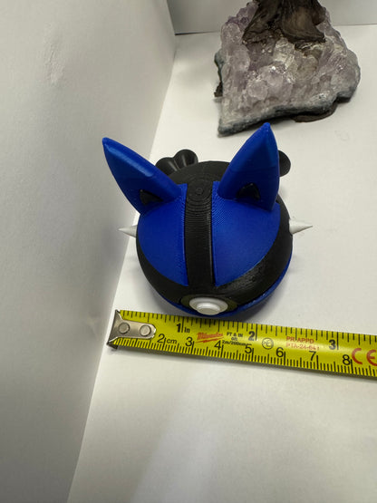 Mini Lucario Themed Ball, 3D Printed, Collectable