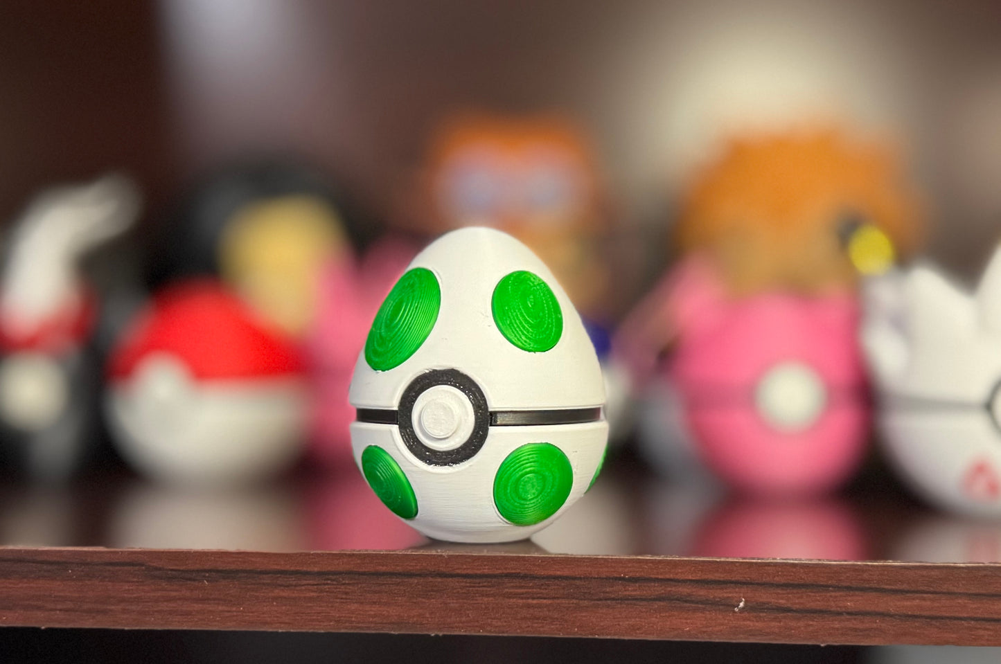 Mini Yoshi Themed Ball, 3D Printed, Collectable