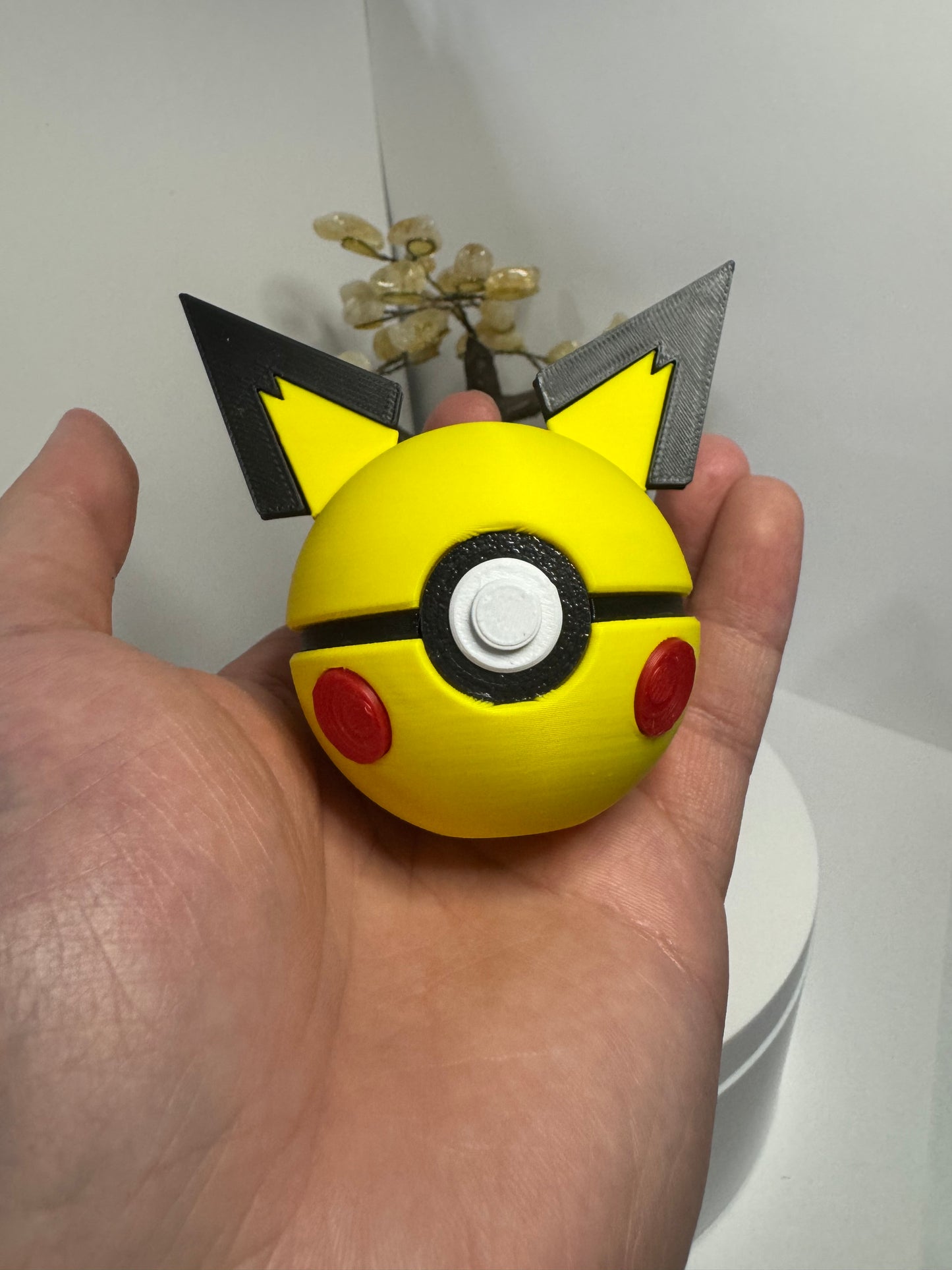 Mini Pichu Themed Ball, 3D Printed, Collectable