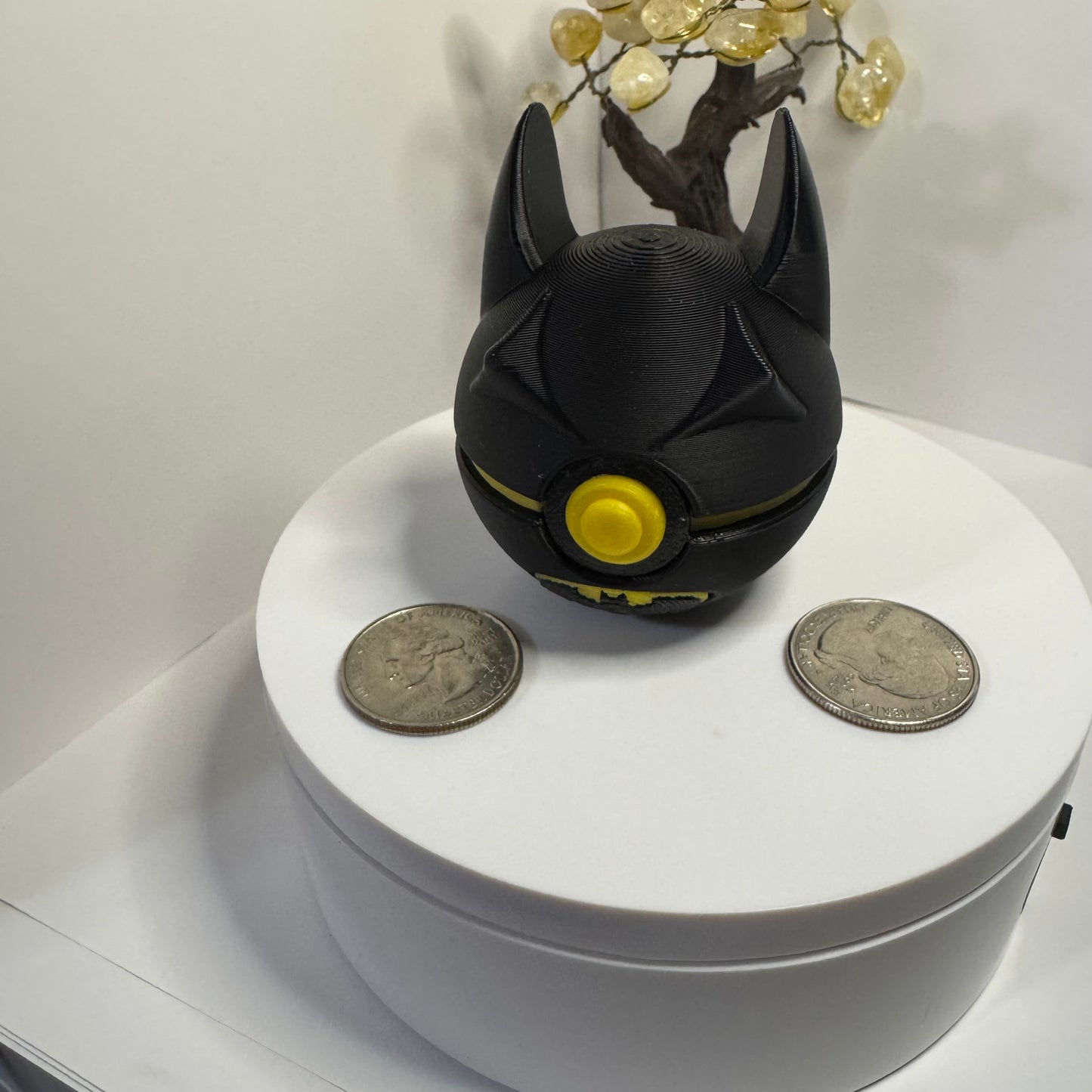 Mini Batman Themed Ball, 3D Printed, Collectable