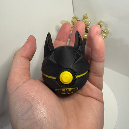 Mini Batman Themed Ball, 3D Printed, Collectable