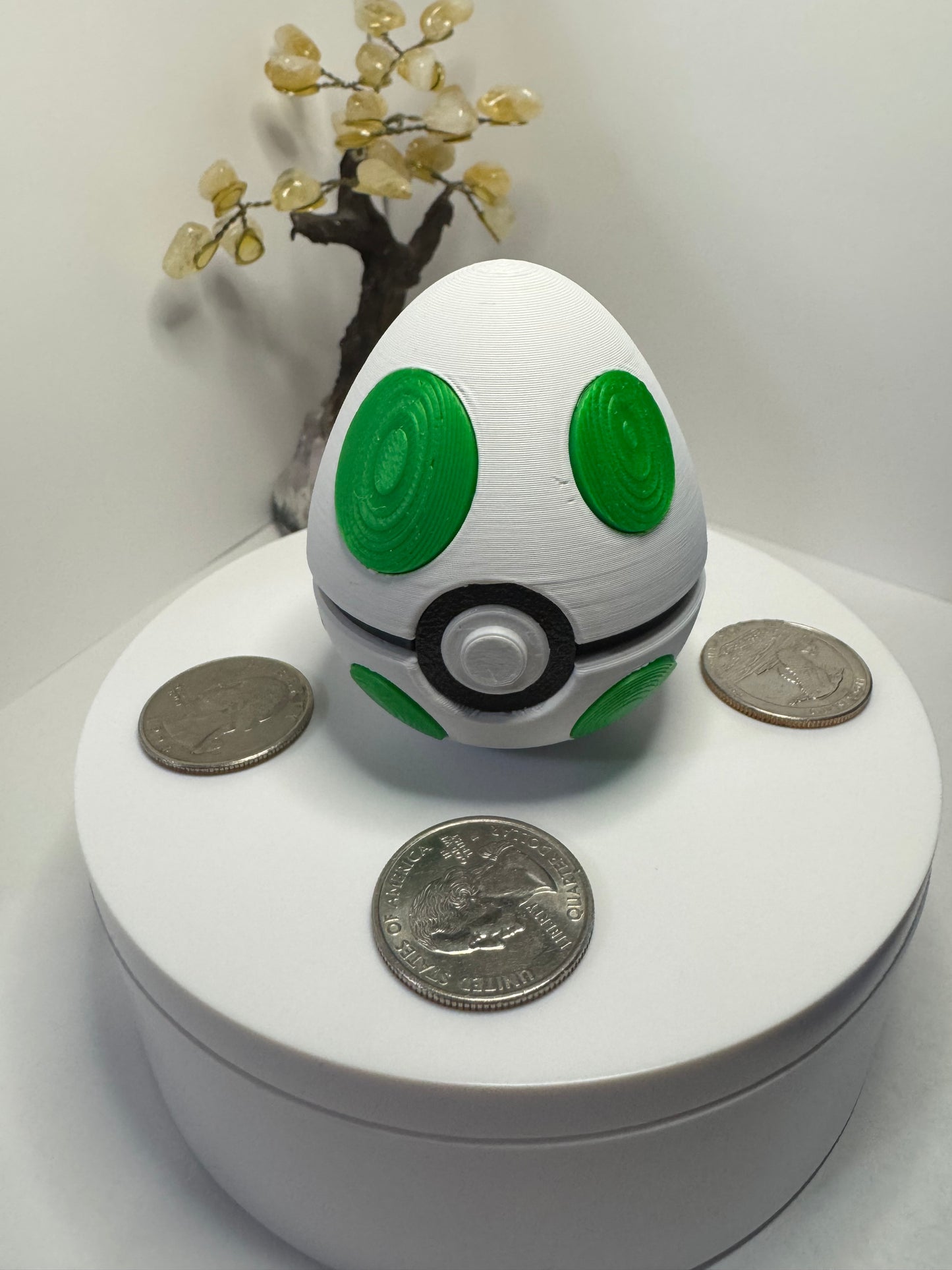 Mini Yoshi Themed Ball, 3D Printed, Collectable