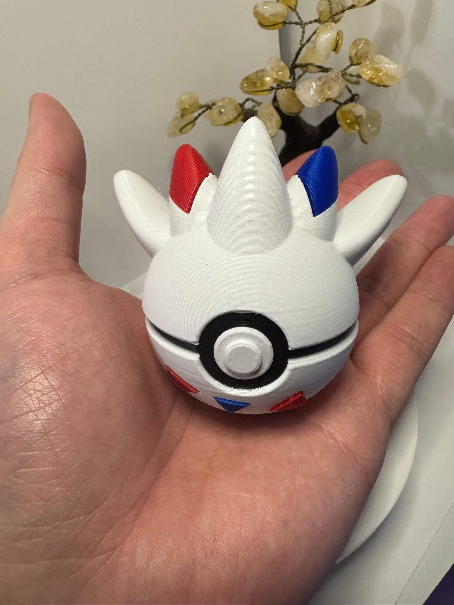 Mini Togekiss Themed Ball, 3D Printed, Collectable