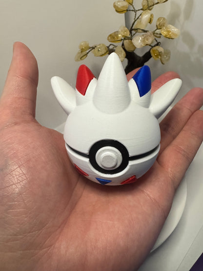 Mini Togekiss Themed Ball, 3D Printed, Collectable