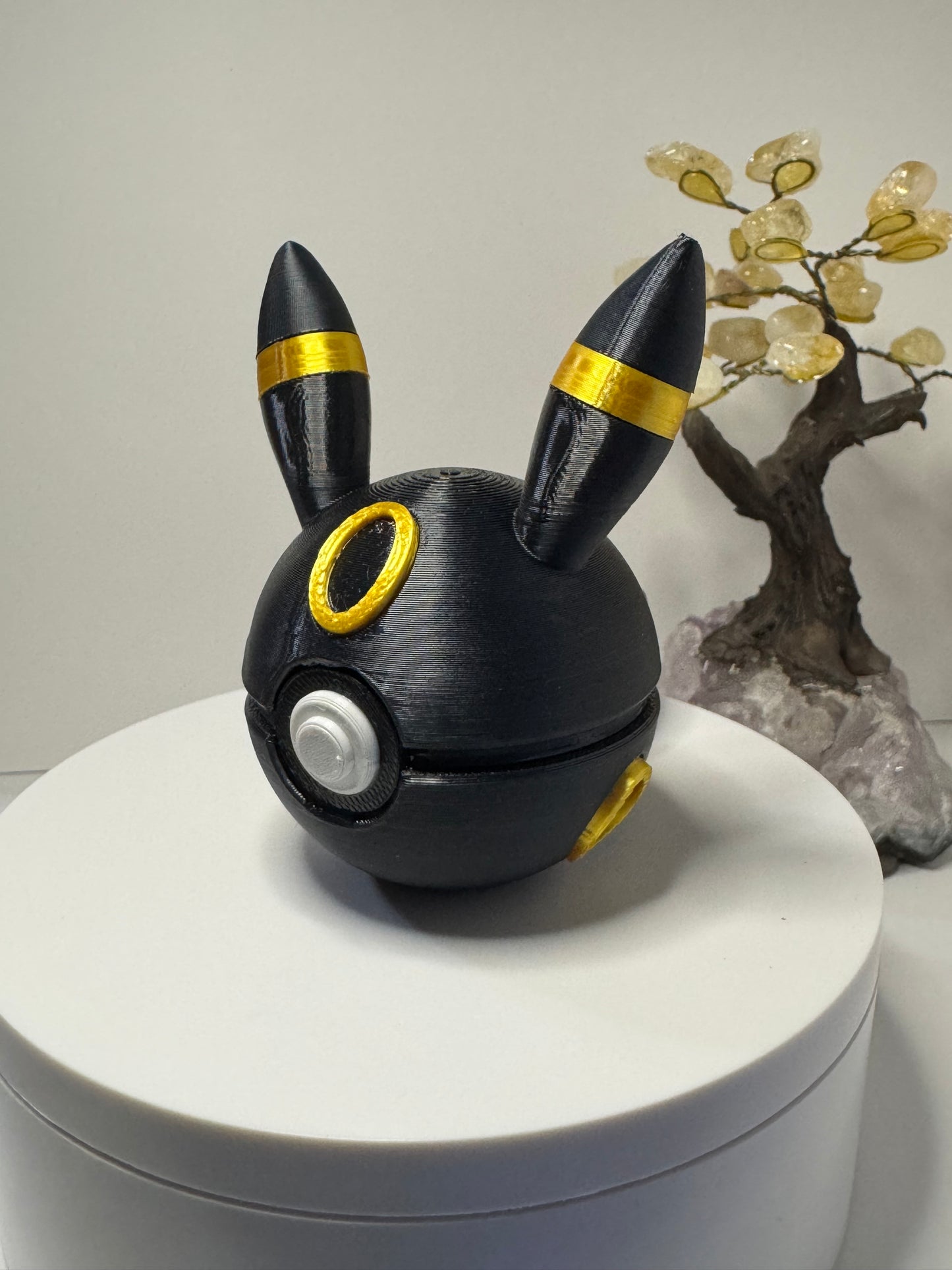 Mini Umbreon Themed ball, 3D Printed, Collectable