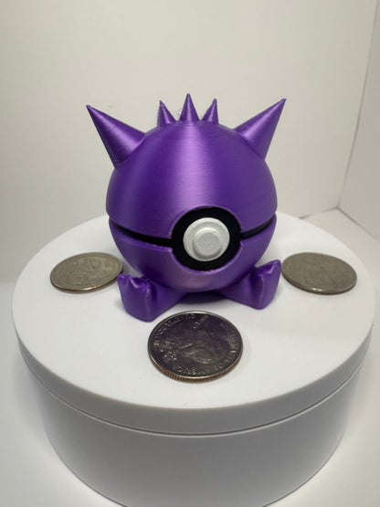 Mini Gengar Themed Ball, 3D Printed, Collectable
