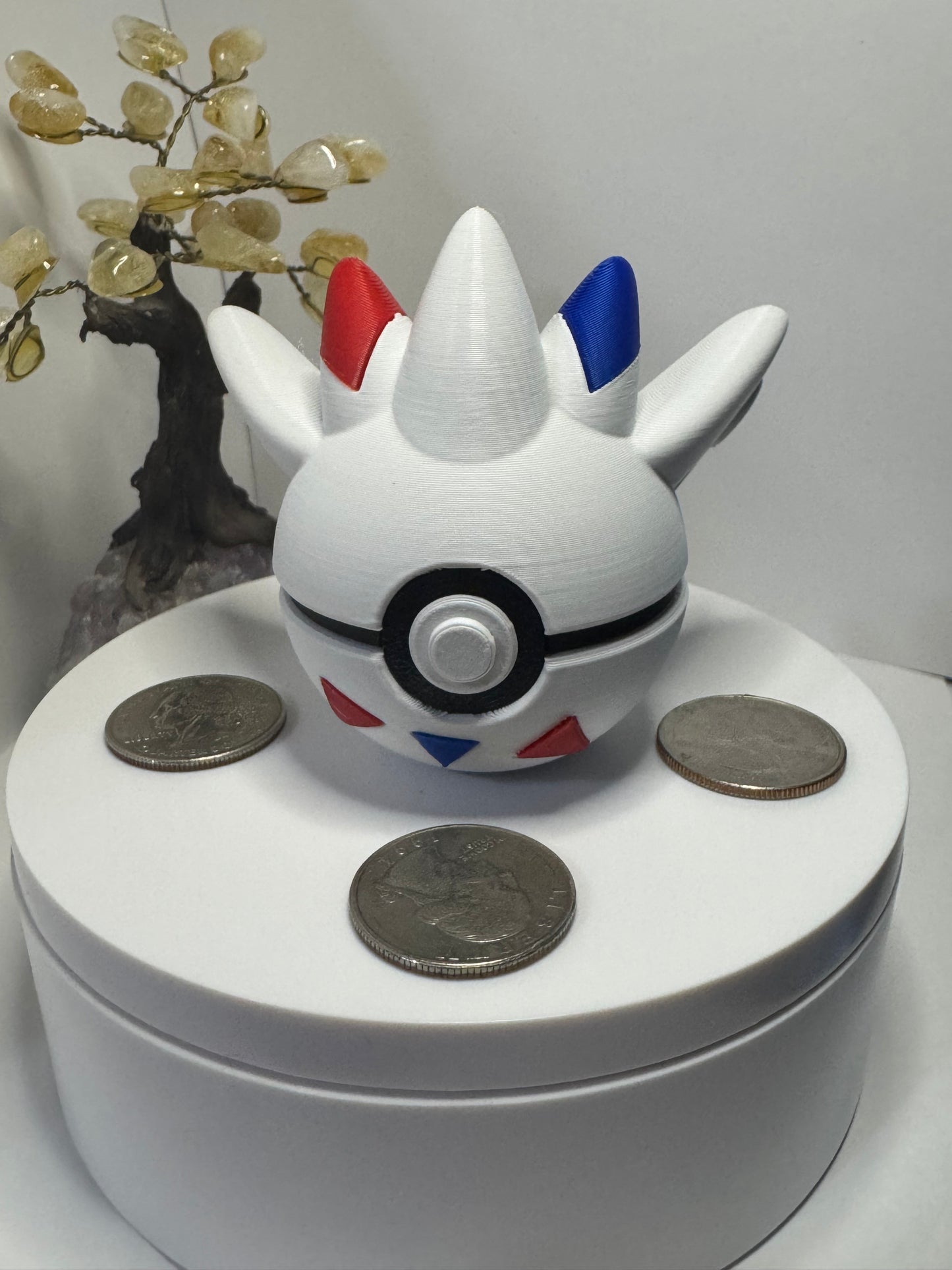 Mini Togekiss Themed Ball, 3D Printed, Collectable
