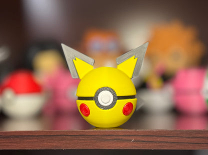 Mini Pichu Themed Ball, 3D Printed, Collectable