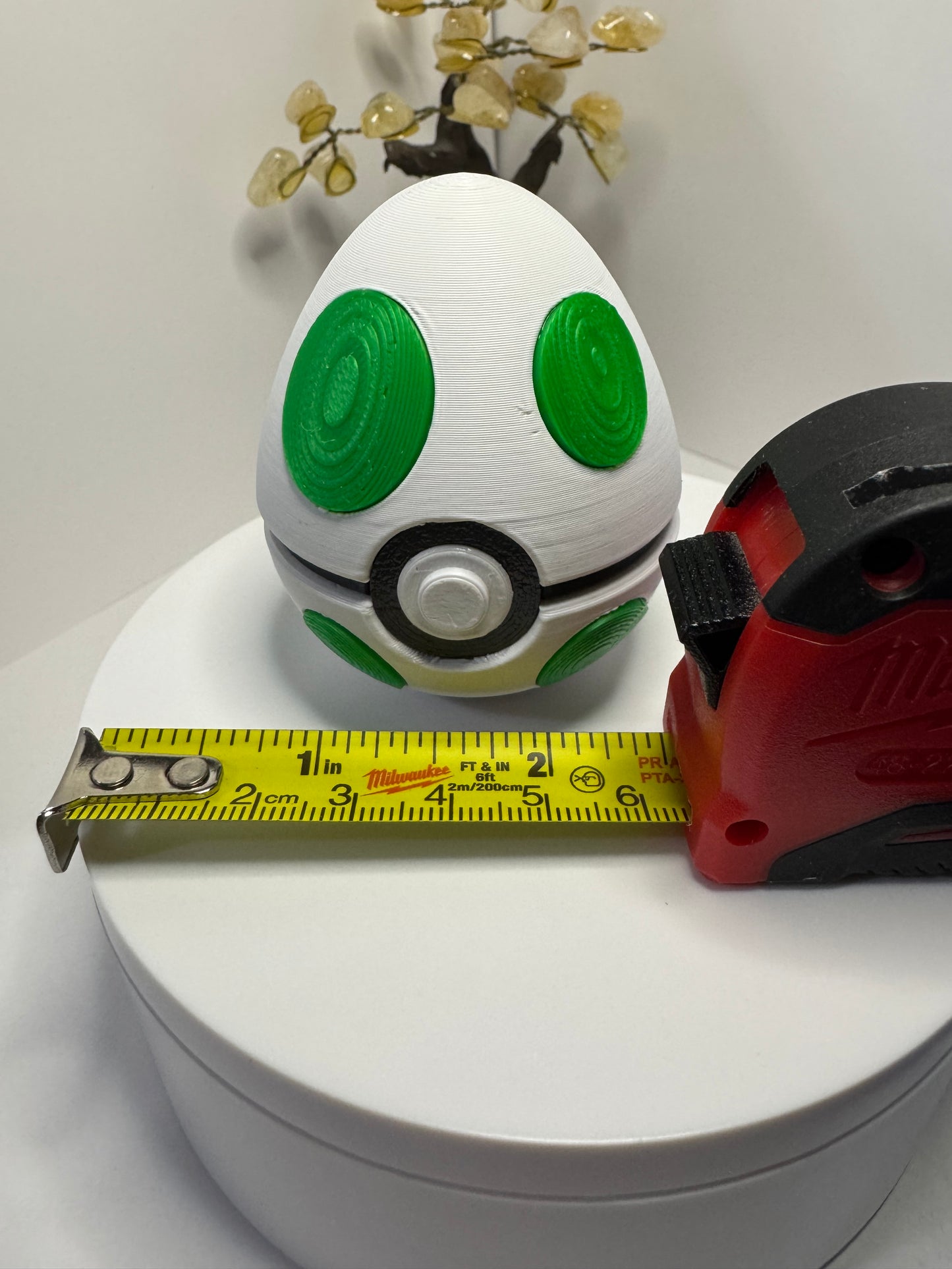 Mini Yoshi Themed Ball, 3D Printed, Collectable