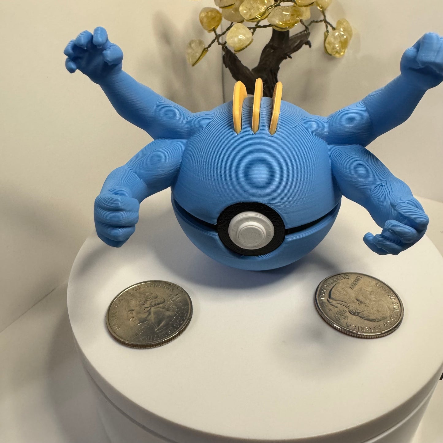 Mini Machamp Themed Ball, 3D Printed, Collectable