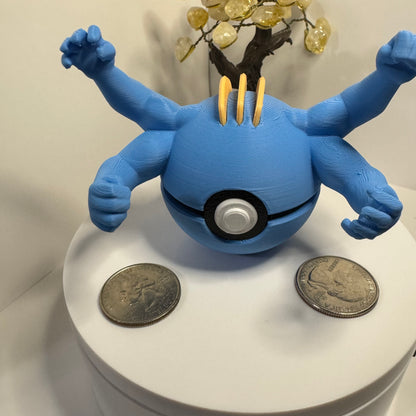 Mini Machamp Themed Ball, 3D Printed, Collectable