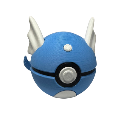 Mini Dratini Themed Ball, 3D Printed, Collectable
