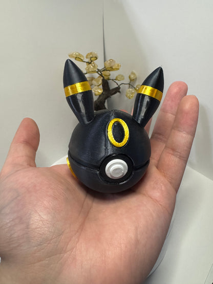 Mini Umbreon Themed ball, 3D Printed, Collectable