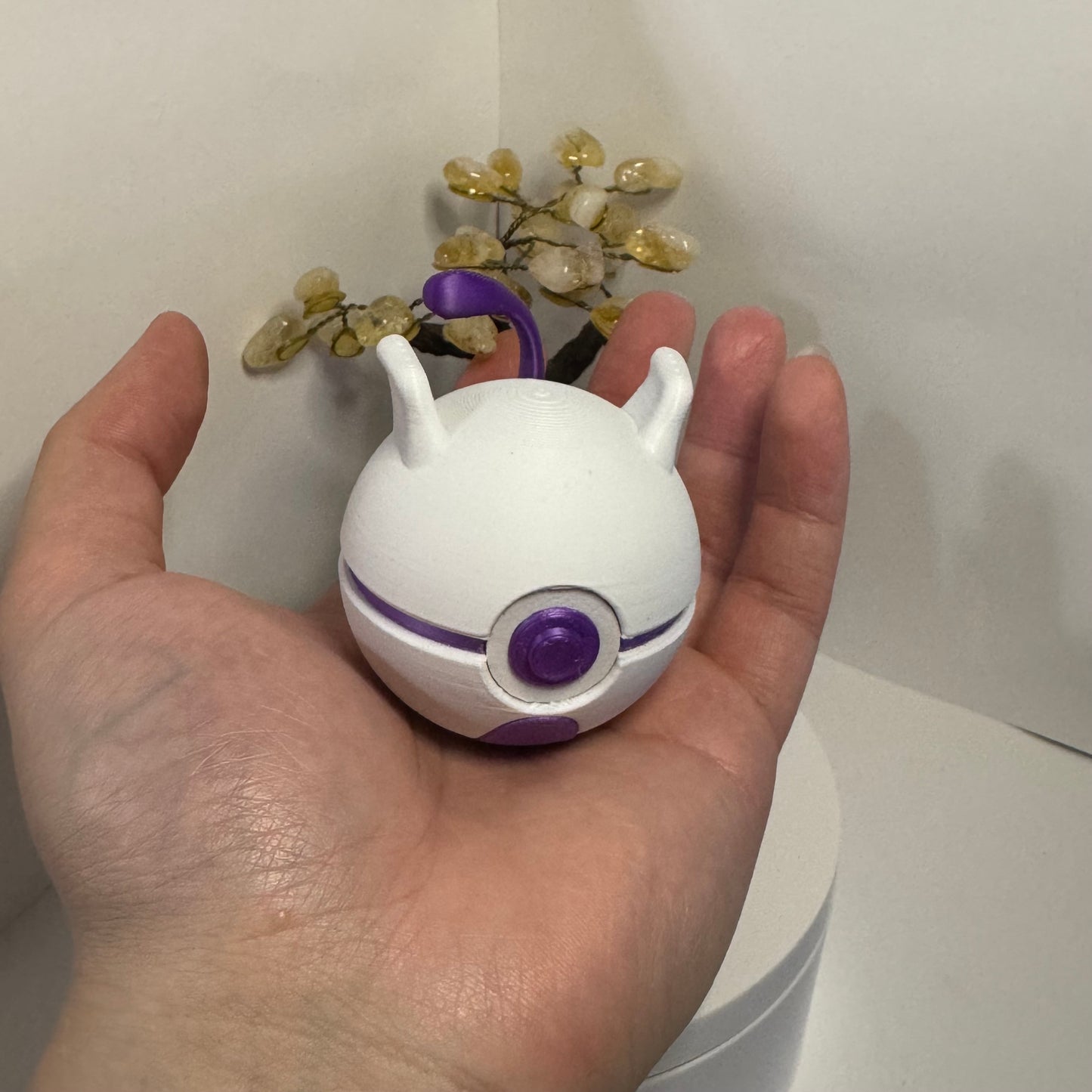 MewTwo Themed Ball, 3D Printed, Collectable