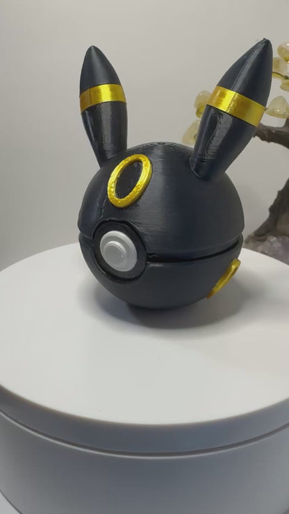 Mini Umbreon Themed ball, 3D Printed, Collectable