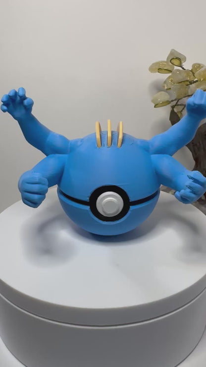 Mini Machamp Themed Ball, 3D Printed, Collectable