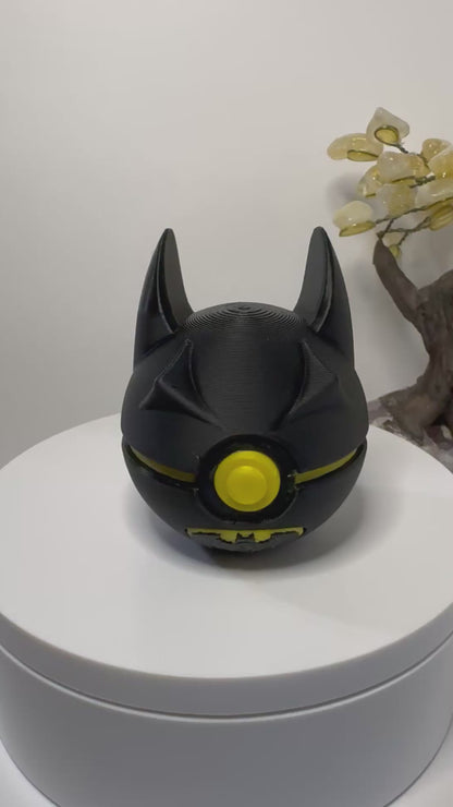 Mini Batman Themed Ball, 3D Printed, Collectable