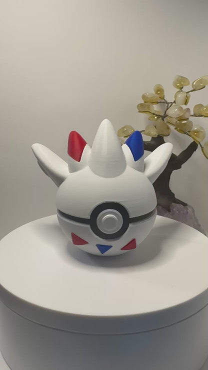Mini Togekiss Themed Ball, 3D Printed, Collectable